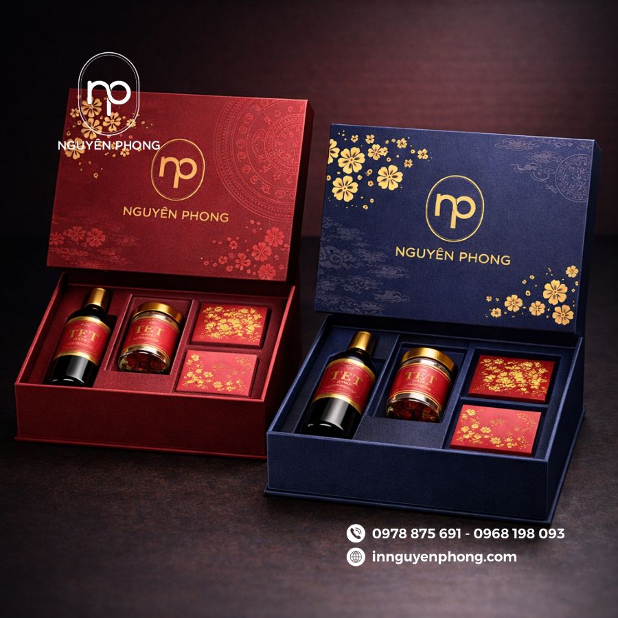 Hỗ trợ thiết kế mẫu hộp quà tết theo yêu cầu